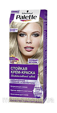 Стойкая крем-краска Palette С10 Серебристый блондин - 50 мл. - фото 1 - id-p360382808