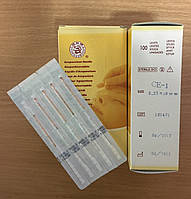 Голки акупунктурні 0,25*40 для голкоуколювання з мідною ручкою стерильні 100 шт.