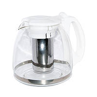 Чайник скло+пластик "Білий" 1550 мл