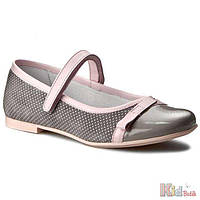 Туфли серые с розовым для девочки (36 размер) Bartek