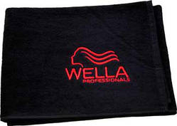 РУШНИК ЧОРНЕ З ЛОГОТИПОМ WELLA 50Х100 СМ