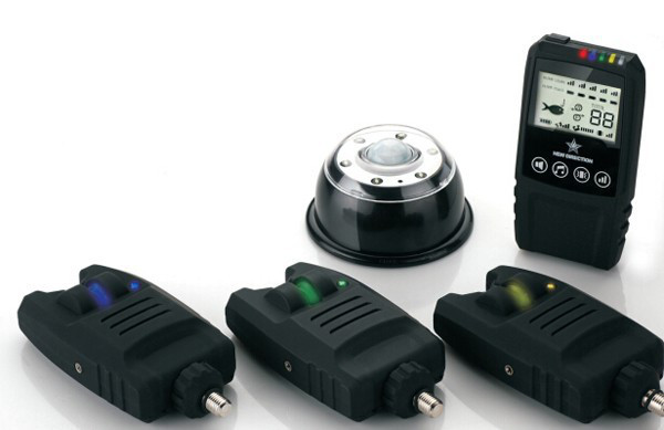 Набір 4 сигналізаторів клювання з пейджером і LED лампою 4+2 No626, фото 1