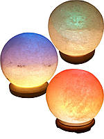 Соляная лампа «Шар» 6-7 кг цветная лампа