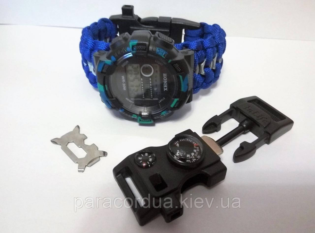 Часы HONHX, браслет выживания 15 в 1,мужские Мультитул