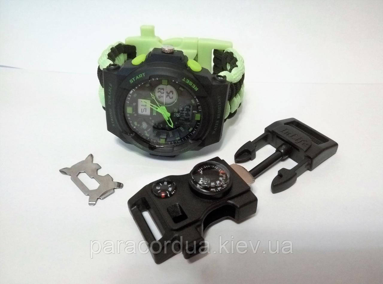 Часы "Skmei", браслет выживания 15 в 1,мужские Мультитул