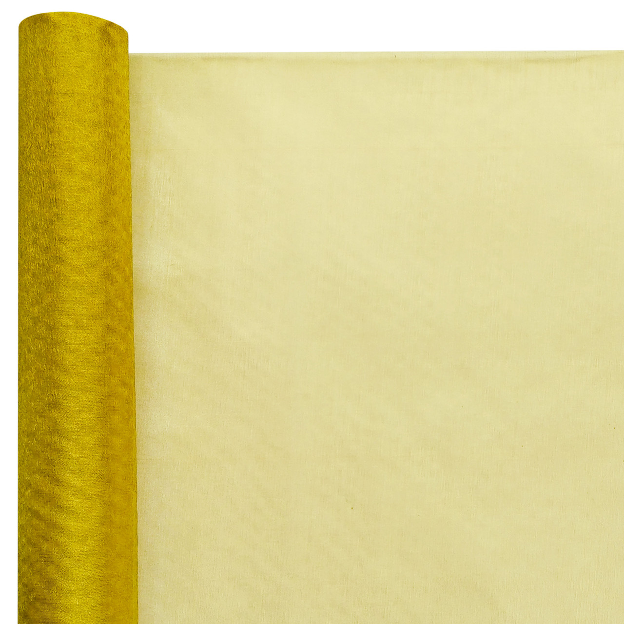 Органза snow, темне золото (72 см х 9 ярдів), фото 1