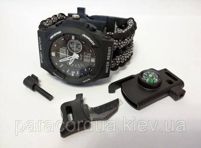 Годинник "Sanda" і браслет виживання 5 в 1