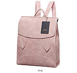 Модний рюкзак жіночий міський. Рюкзак для дівчинки з хлястиками (рожевий), фото 2