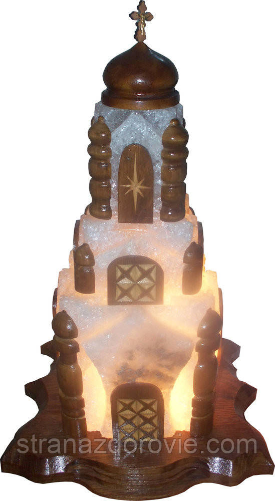 Соляна лампа «церква» 18 кг кольорова лампа