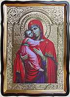 Владимирская икона Божией Матери 80х60см (56х48см)