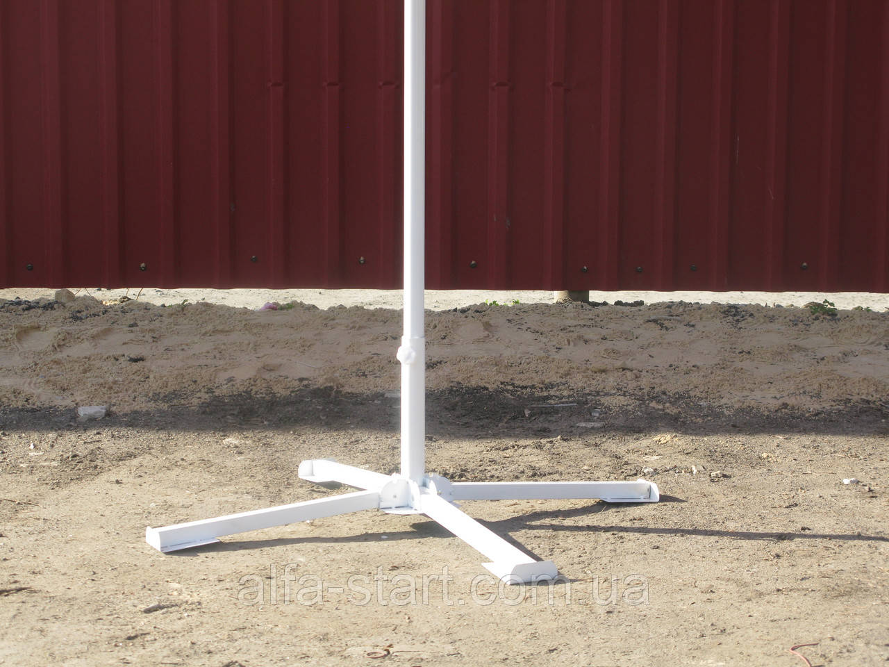 Белая металлическая Нога подставка-крестовина для зонта диаметром 25мм - фото 2 - id-p49099840