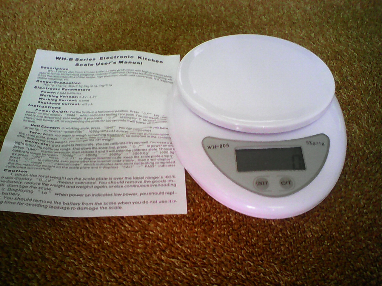 Кухонные Весы До 5 Кг (WH-B05) С Батарейками (ID#48644706), Цена.