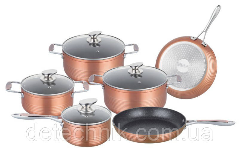 Набір каструль Royalty Line RL-FM10C Copper 10pcs