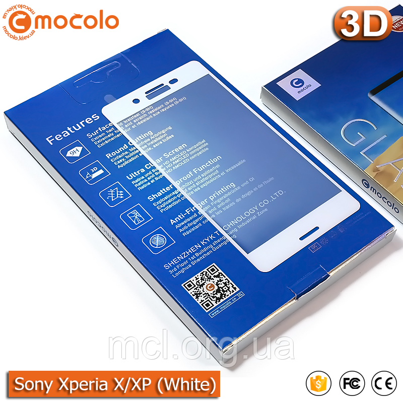 Захисне скло Mocolo Sony Xperia X/X Performance 3D (White)