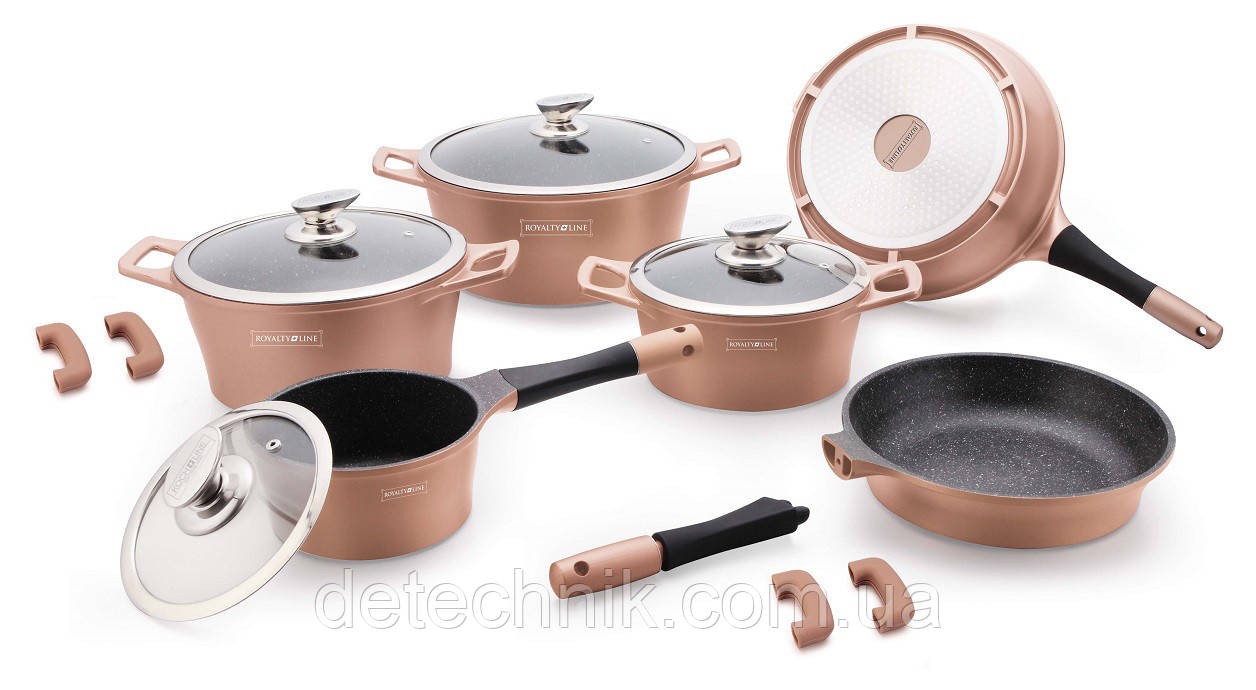 Набір каструль Royalty Line RL-ES1014M Copper 14 pcs, фото 1
