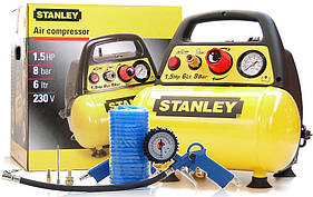 Портативний компресор STANLEY 6 л 8бар + аксесуари