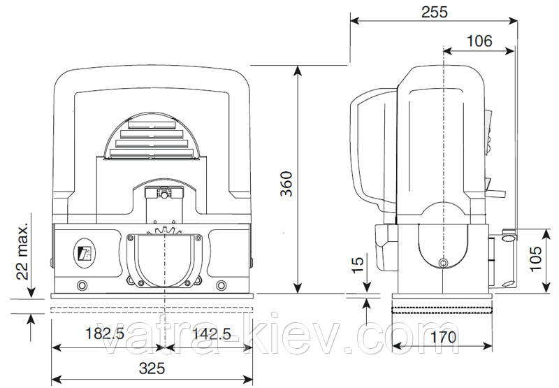 CAME BK-1200 Автоматика для откатных ворот весом до 1200 кг - фото 3 - id-p85189