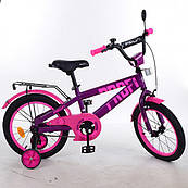 Велосипед дитячий PROF1 16д. T16174 Flash, фіолетово-рожевий