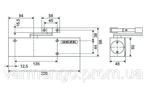 Доводчик дверей Geze TS 2000 VВС коленная тяга (EN 2-5). - фото 6 - id-p64182833