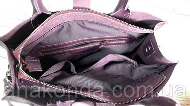 78 Натуральна шкіра, Сумка жіноча баклажанова (фіолетова) ультраматова Сумка жіноча шкіряна фіолетова, фото 5