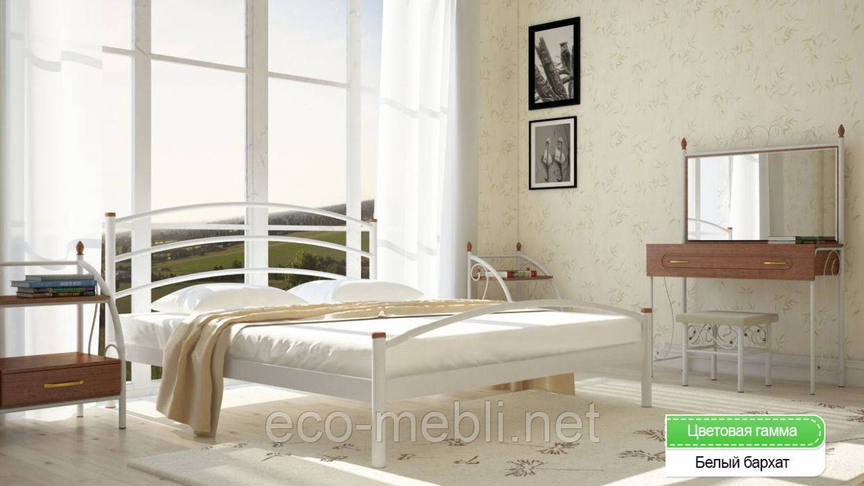 Полтораспальная кровать Маргарита Металл Дизайн - фото 3 - id-p659925173