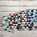 Бавовняна тканина польська трикутники великі сіро-графітові No133, фото 6