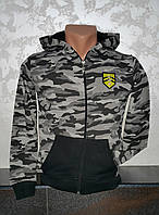 Кофта камуфляжна з капюшоном на хлопчика 140 зросту Туреччина