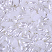 Напівперли  White маркізи (7х15мм), упаковка 50 шт.