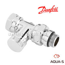 Клапан радіаторний Danfoss RLV-CX (ХРОМ) DN 15 прямий запірний (зворотна) 003L0274