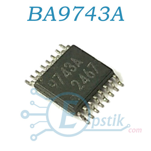 BA9743A, двоканальний PWM контролер живлення, SSOP16