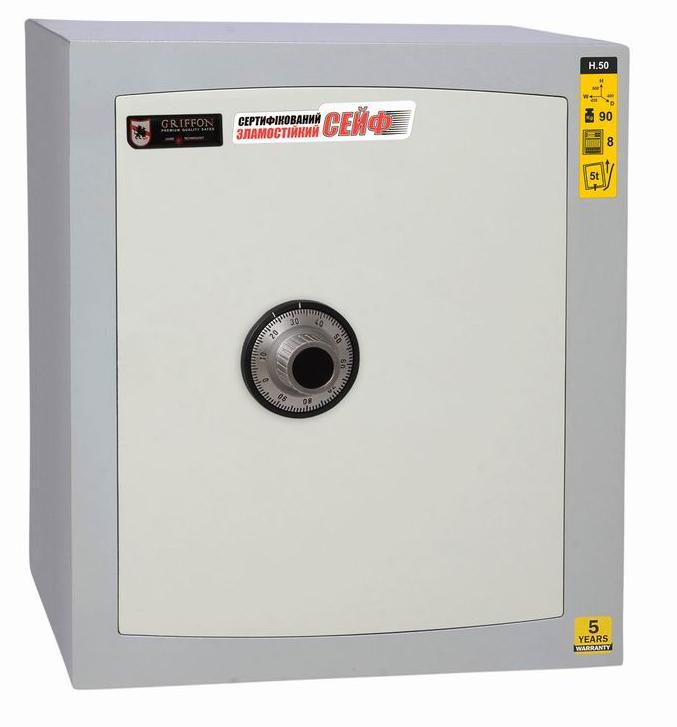 Сейф зламостійкій для дому та офісу Griffon H. 50.С 500(в)х435(ш)х400(гл). Механічний кодовий замок