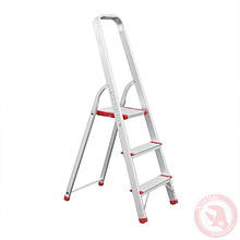 Драбина алюмінієва 3 ступені, висота до платформи 630 мм INTERTOOL