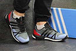Чоловічі кросівки Adidas Terrex Boost (сірі з червоним), ТОП-репліка