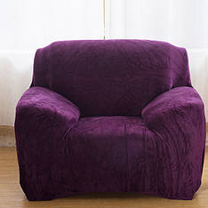 Чохол для крісла еластичний мікрофібра-замш Фіолетовий