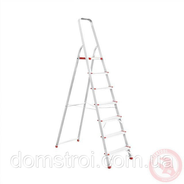 Драбина алюмінієва 7 щаблів, висота до платформи 1500 мм INTERTOOL