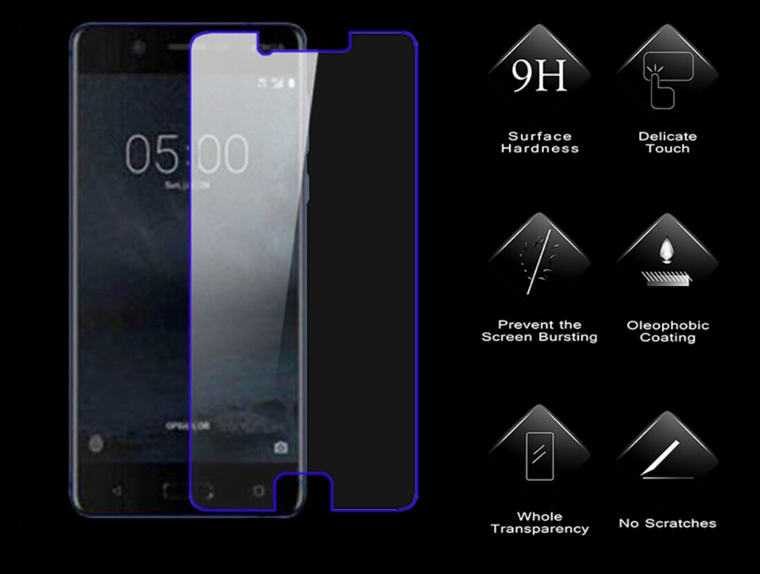 Захистне закалене скло для смартфону Nokia 5