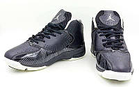 Взуття для баскетболу чоловіче Jordan (р-р 41-45) (PU, чорний-чорний, підошва білий