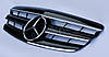 Решітка радіатора Mercedes W220 рестайл стиль AMG (глянц + хром смужки), фото 2