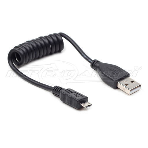 Кабель USB 2.0 - micro USB, спиральный, 0.6 м - фото 1 - id-p112257312