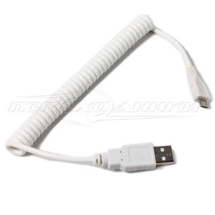 Кабель USB 2.0 — micro USB, спіральний, 1.5 м, фото 2