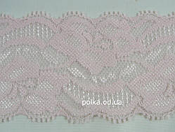 Мереживо стрейчеве, ширина 5.5 см, колір ніжно-рожевий