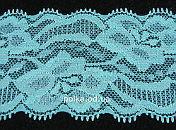 Мереживо стрейчеве, ширина 5.5 см, колір бірюзовий