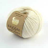 Элитная пряжа Gazzal Baby Alpaca 46001 (Газзал бейби Альпака) молоко