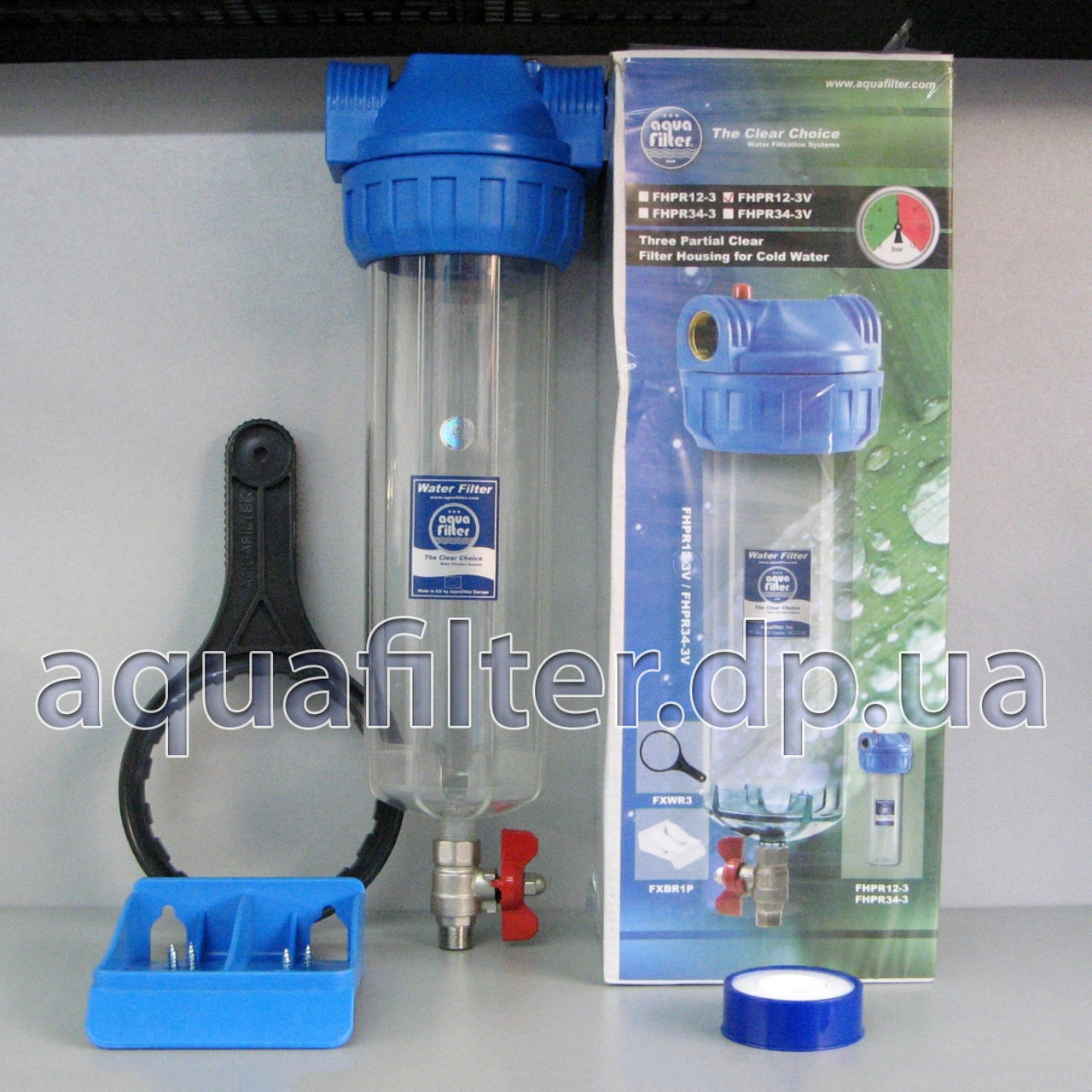 Самопромивний фільтр для води Aquafilter FHPR12-3V_R 10" 1/2, фото 1
