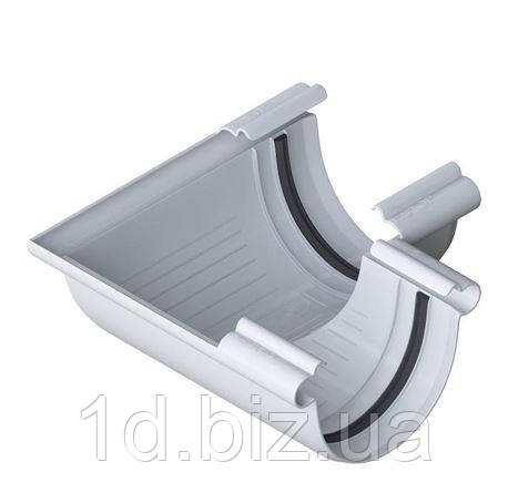 Кут зовнішній 90 град., водостічної системи Бриза (Bryza) 125 мм білий, фото 1