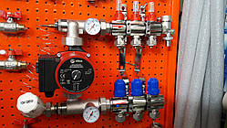 Колектор для теплої підлоги "Koer" в зборі без насоса на 6 контурів