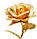 Позолочена Троянда сусальне золото GL-RS-001. Подарунки на День Валентина, фото 3