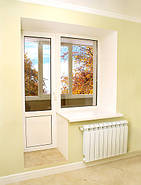 Металопластиковий балконний блок REHAU Ecosol 60 склопакет 4/10/4/10/4, фото 4