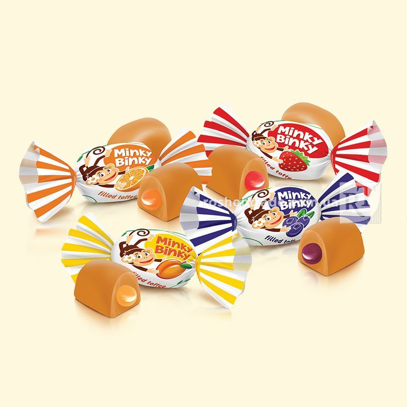 Цукерки Ірис Minky Binky Roshen з желейною начинкою (ТМ "Roshen")
