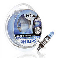 Автомобильная галогенная лампа Philips Xenon Blue Vision Ultra H1 12V 55 W (производство Philips)